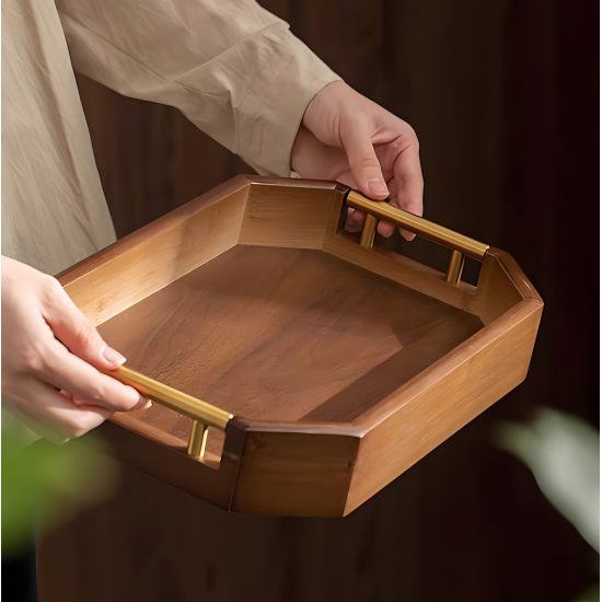 Wooden Tray Set 3 Pcs